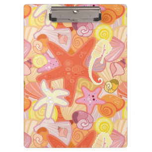 Carpeta De Pinza Modelo en colores pastel de la criatura del mar