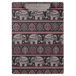 Carpeta De Pinza Modelo étnico negro del elefante