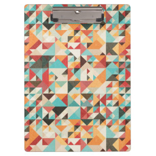 Carpeta De Pinza Modelo geométrico de Earthtone
