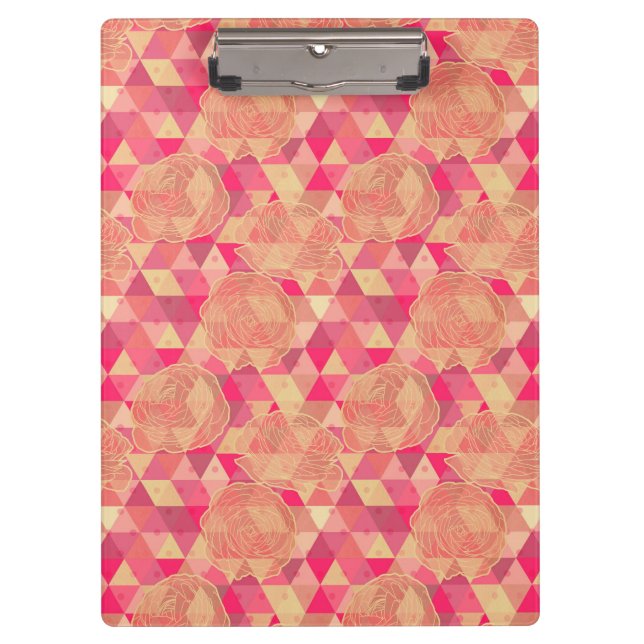 Carpeta De Pinza Modelo geométrico de la flor (Anverso)