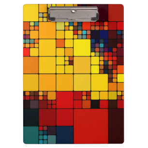 Carpeta De Pinza Modelo geométrico del arco iris vibrante abstract