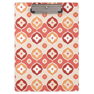 Carpeta De Pinza Modelo geométrico del ikat de oro