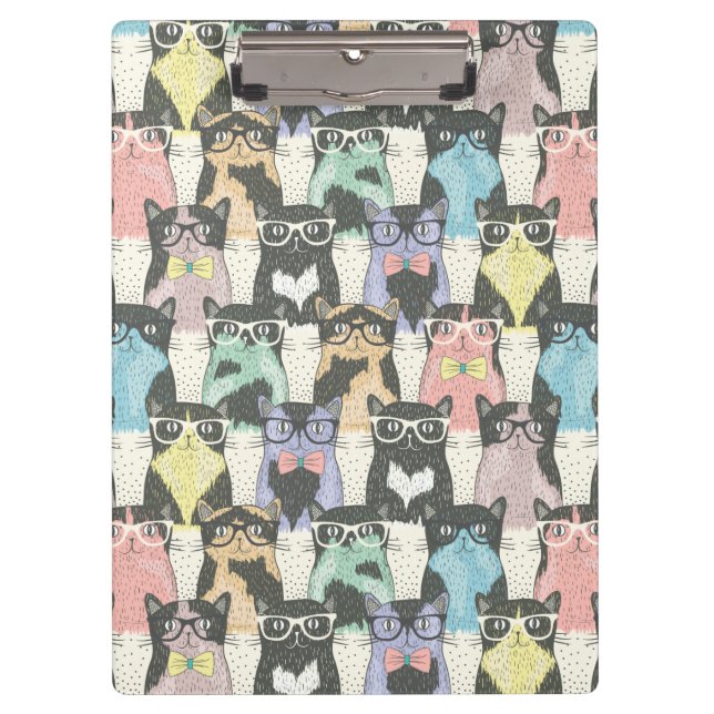 Carpeta De Pinza Modelo lindo de los gatos del inconformista (Anverso)