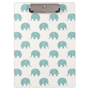 Carpeta De Pinza Modelo lindo verde azulado del elefante