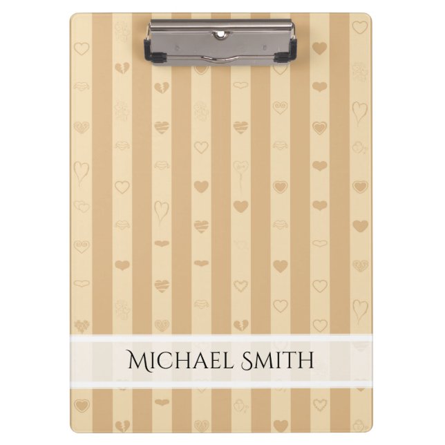 Carpeta De Pinza Modelo moderno del corazón de la raya toscana (Anverso)