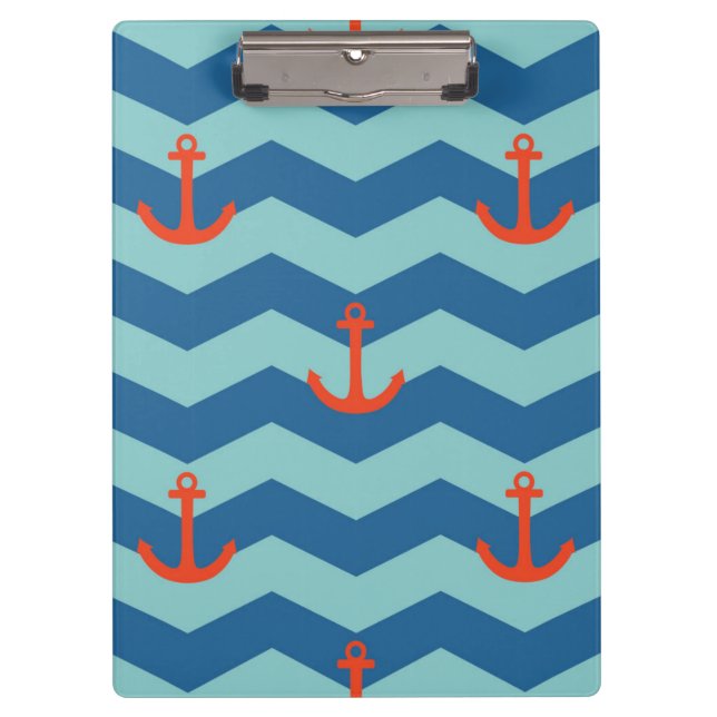 Carpeta De Pinza Modelo náutico de Chevron (Anverso)