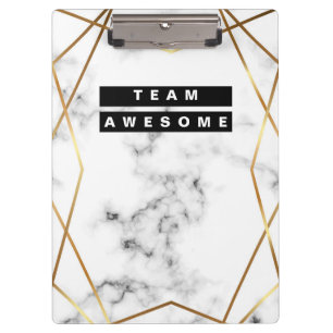 Carpeta De Pinza Modelo personalizado del oro y del mármol