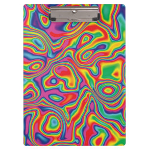 Carpeta De Pinza Modelo psicodélico del aceite del arco iris