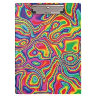 Carpeta De Pinza Modelo psicodélico del aceite del arco iris