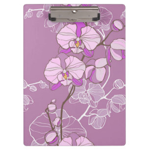 Carpeta De Pinza Modelo púrpura de la orquídea