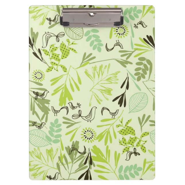 Carpeta De Pinza modelo que exhibe pequeños pájaros de bebé (Anverso)