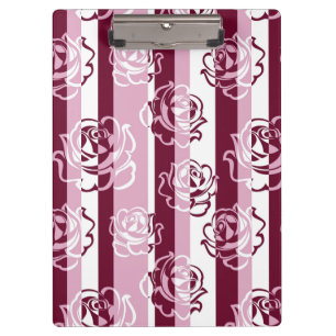 Carpeta De Pinza Modelo rayado con los rosas