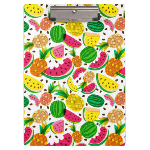 Carpeta De Pinza Modelo rojo y amarillo de la fruta tropical