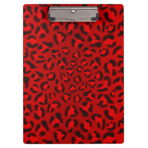 Carpeta De Pinza Modelo rosado de la textura del leopardo