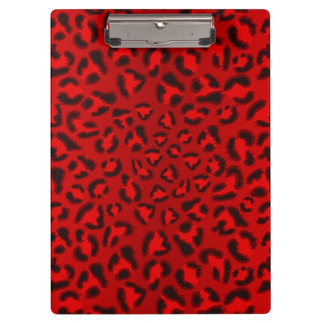 Carpeta De Pinza Modelo rosado de la textura del leopardo (Anverso)
