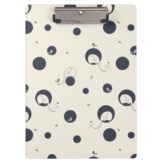 Carpeta De Pinza Modelo tímido del elefante (Anverso)