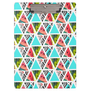 Carpeta De Pinza Modelo tropical abstracto colorido