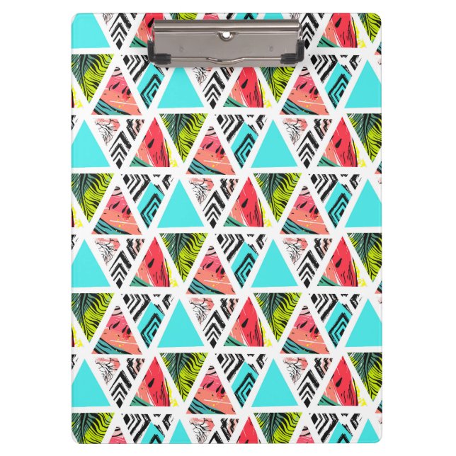Carpeta De Pinza Modelo tropical abstracto colorido (Anverso)