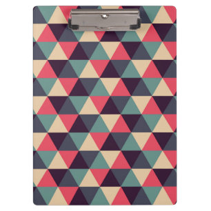 Carpeta De Pinza Modelo verde azulado y rosado del triángulo