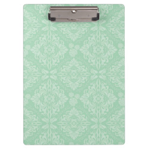Carpeta De Pinza Modelo verde del damasco