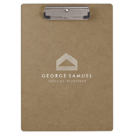 Carpeta De Pinza Modern Home Design | Abstract Logo on Wood Texture