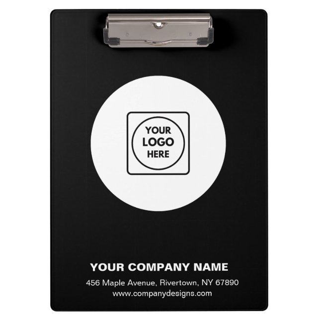 Carpeta De Pinza Modern Minimalist Logo Pro clipboard (Anverso)