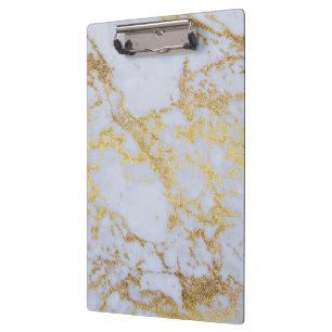 Carpeta De Pinza Modern Trendy Gold Glitter Marble