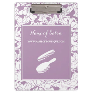 Carpeta De Pinza Moderna morada floral de pelo y belleza Boutique
