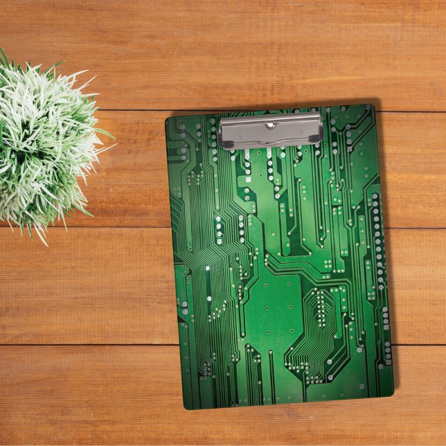 Carpeta De Pinza Moderna placa de circuito verde Guay de alta tecno (Subido por el creador)