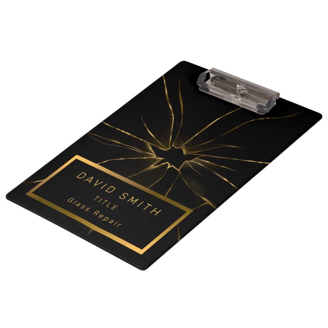 Carpeta De Pinza Moderna tarjeta profesional de vidrio de 2in1 y (Angular)