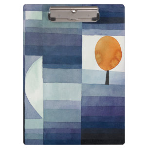 Carpeta De Pinza Moderno Abstracto Geométrico Azul Naranja Klee