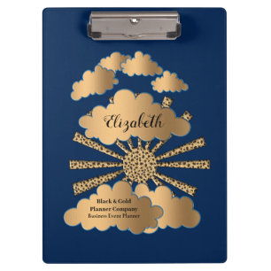 Carpeta De Pinza Moderno Blue Business Gold Elegalize