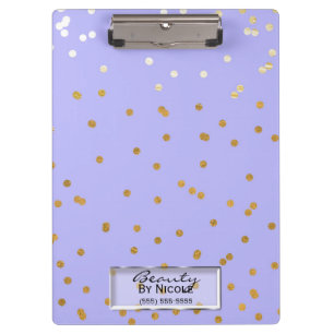 Carpeta De Pinza Moderno Glam Negro y Dorado Trazo de Pincel Raya C