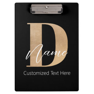 Carpeta De Pinza Moderno Monogramado Inicial D & Name Personalizado