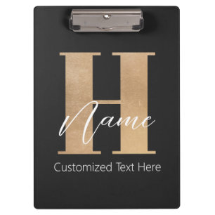 Carpeta De Pinza Moderno Monogramado inicial H & Name Personalizado