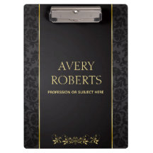 Moderno profesional Metálico Floral oro negro