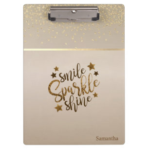 Carpeta De Pinza Moderno, Raya, Sonrisa Brillante Resplandor -Perso