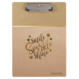Carpeta De Pinza Moderno, Raya, Sonrisa Brillante Resplandor -Perso