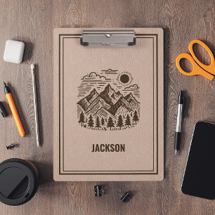 Carpeta De Pinza Moderno Rústico Montaña Personalizado