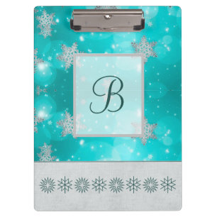 Carpeta De Pinza Moderno y elegante Monograma Patrones de invierno 