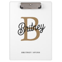 Moderno y elegante nombre de monograma Black Gold