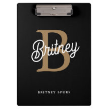 Moderno y elegante nombre de monograma Black Gold