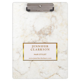 Carpeta De Pinza Moderno y elegante profesional del mármol blanco