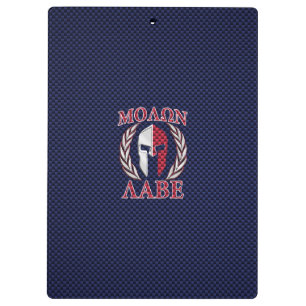 Carpeta De Pinza Molon Labe Guerrero Espartano Estilo Fibra de Carb