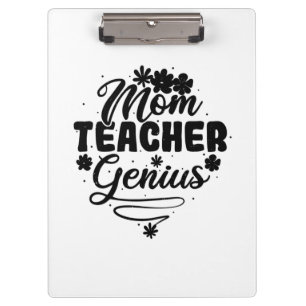 Carpeta De Pinza Mom Teacher Genius
