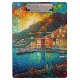 Carpeta De Pinza Mónaco, bahía de Montecarlo al estilo de van Gogh