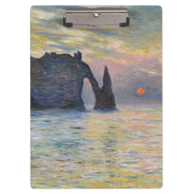 Carpeta De Pinza Monet - Manneport, acantilado en Etretat, Sunset (Anverso)