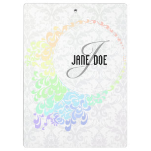 Carpeta De Pinza [MONO-RAIN-1] Monograma afiligranado del arco iris