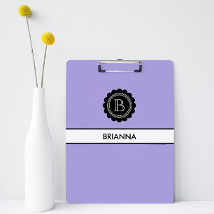 Carpeta De Pinza Monograma Aura Índigo y Negro