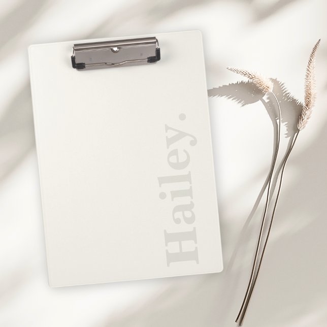 Carpeta De Pinza Monograma Clásico Elegante Mínimo Marfil Nombre Bl (Subido por el creador)